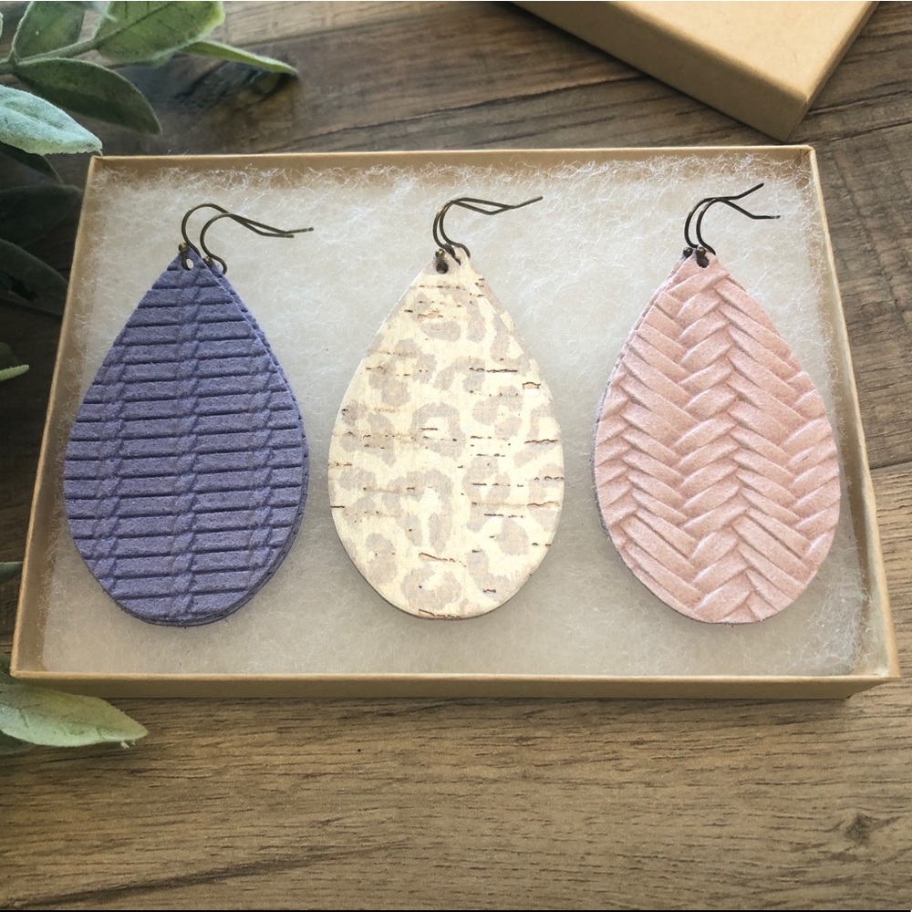 Pastel Leather Earring Bundle